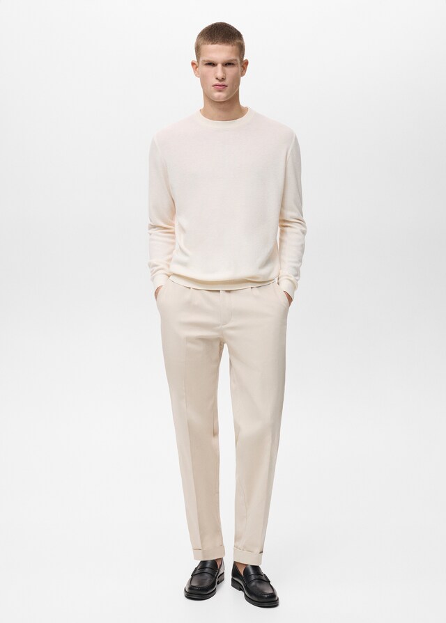 Mango Bundfaltenhose mit Hosenaufschlag Online Shopping