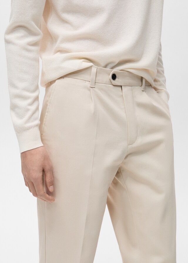 Mango Bundfaltenhose mit Hosenaufschlag Online Shopping