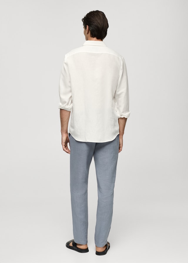 Mango Relaxed-Fit-Hemd aus Leinen mit Tencel Valentinstagsangebot