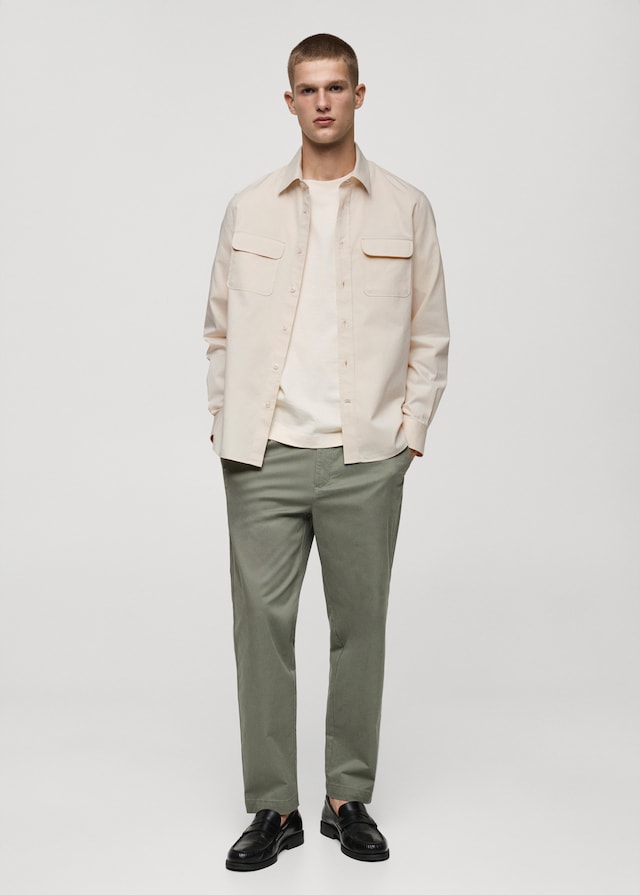 Mango Overshirt aus Baumwoll-Twill mit Taschen Jubiläumsangebot