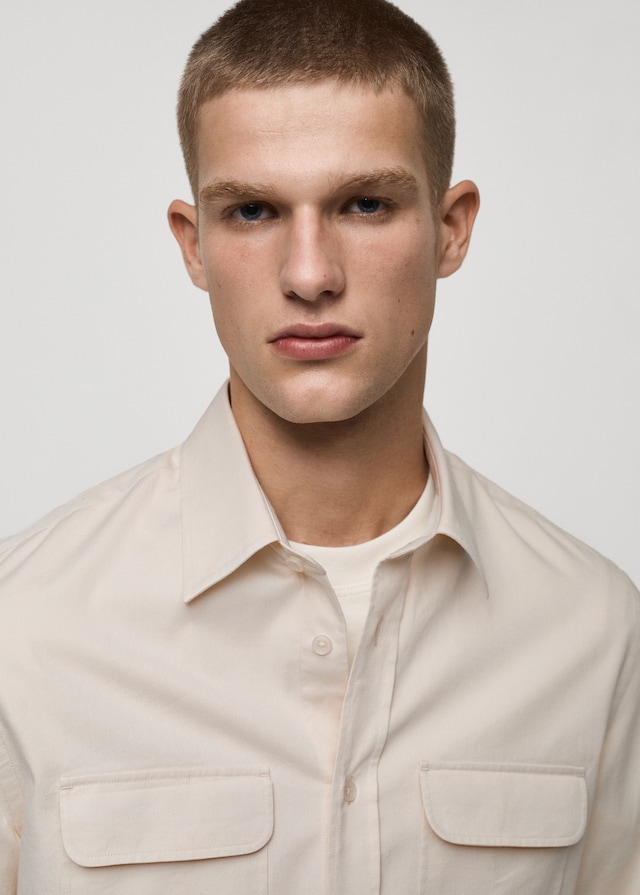 Mango Overshirt aus Baumwoll-Twill mit Taschen Jubiläumsangebot