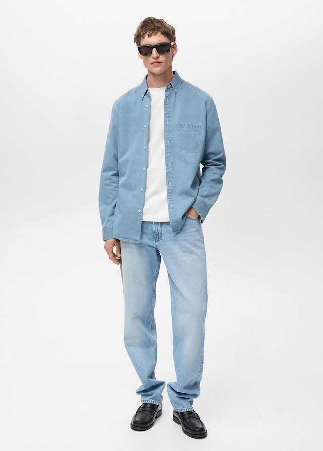 Mango Regular-Fit-Jeanshemd Neueste Mode