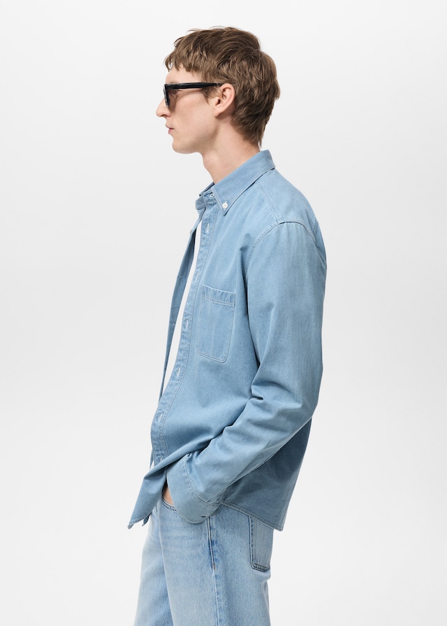 Mango Regular-Fit-Jeanshemd Neueste Mode
