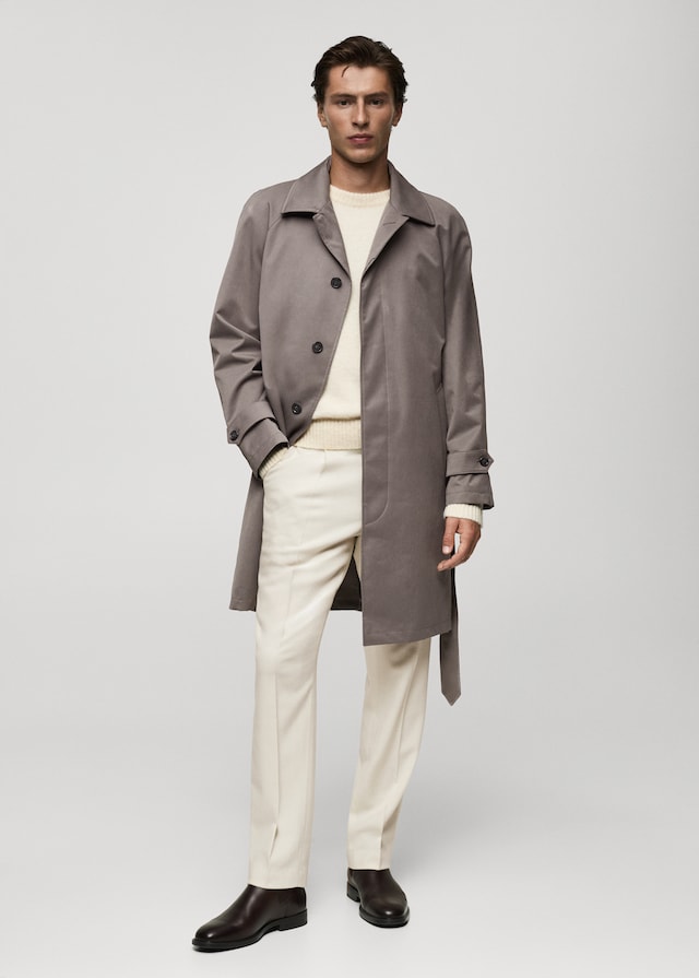 Mango Trenchcoat mit Gürtel und mattiertem Finish Tägliche Deals