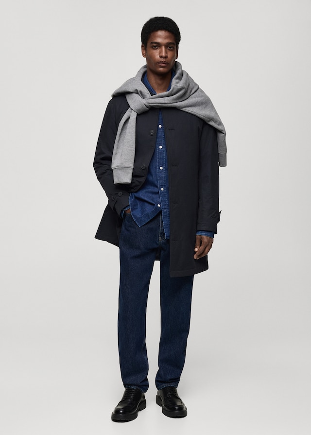 Mango Wasserabweisender Stepp-Trenchcoat Sonderangebote