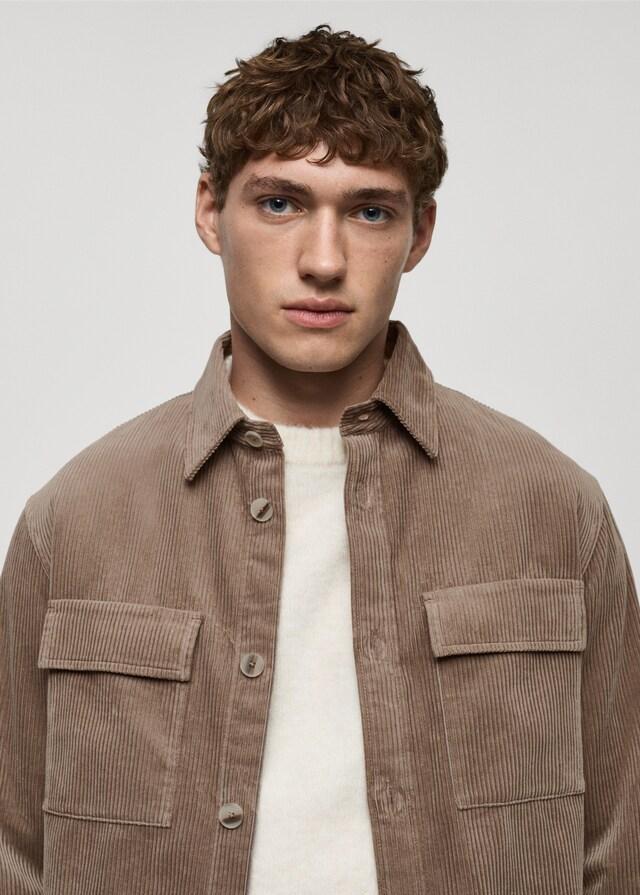 Mango Cord-Overshirt mit Taschen Super Sparpreis