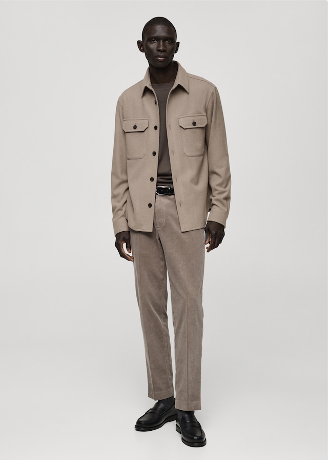 Mango Flanell-Overshirt aus Wollgemisch Wochenangebot