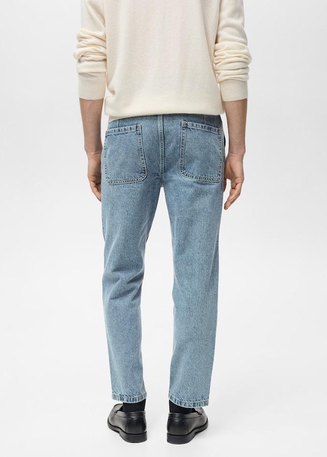 Mango Straight-Fit-Jeans im Used-Look Neueste Stile