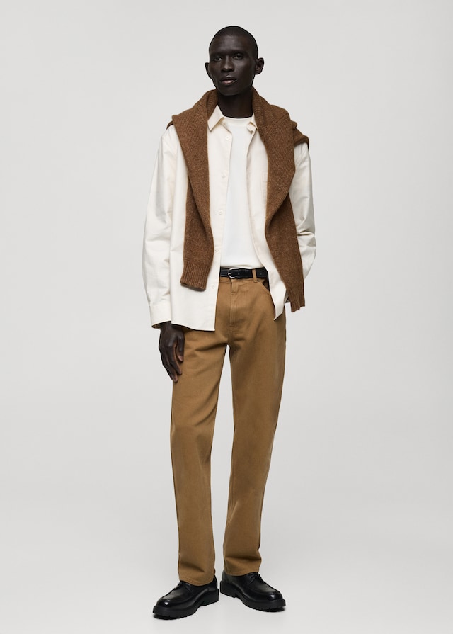 Mango Straight-Fit-Baumwollhose Zeitbegrenzte Promotion