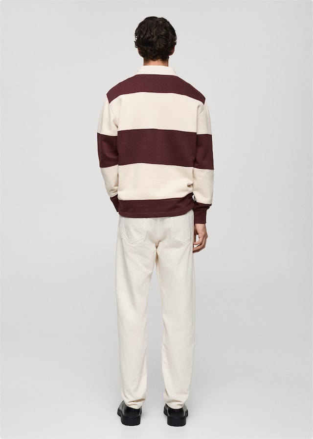 Mango Gestreiftes Polo-Sweatshirt aus Baumwolle Bis zu 65% Rabatt