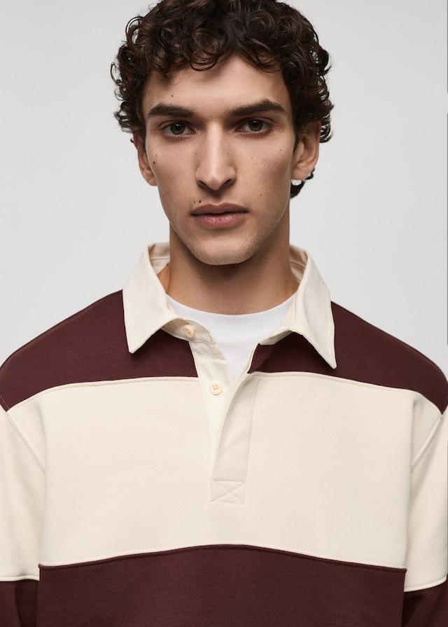 Mango Gestreiftes Polo-Sweatshirt aus Baumwolle Bis zu 65% Rabatt