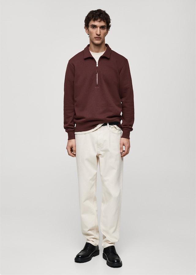 Mango Regular-Fit-Polo-Sweatshirt aus Baumwolle Sonderangebot der Fabrik