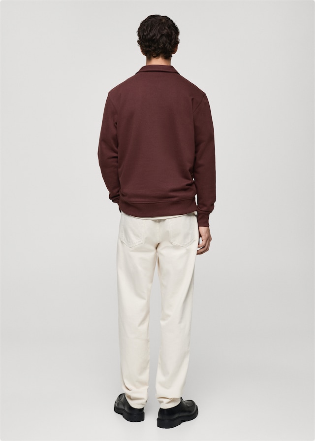 Mango Regular-Fit-Polo-Sweatshirt aus Baumwolle Sonderangebot der Fabrik