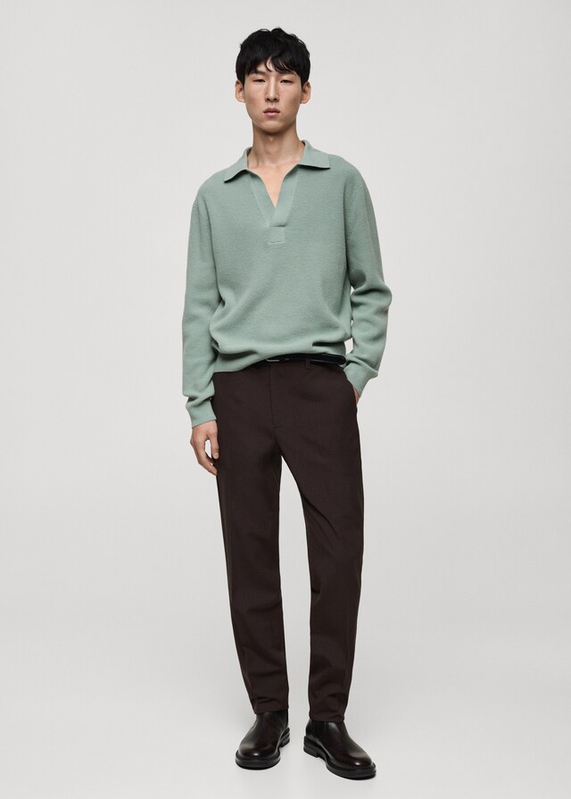 Mango Polo-Stricksweatshirt aus Wollgemisch Vierteljährliche Förderung