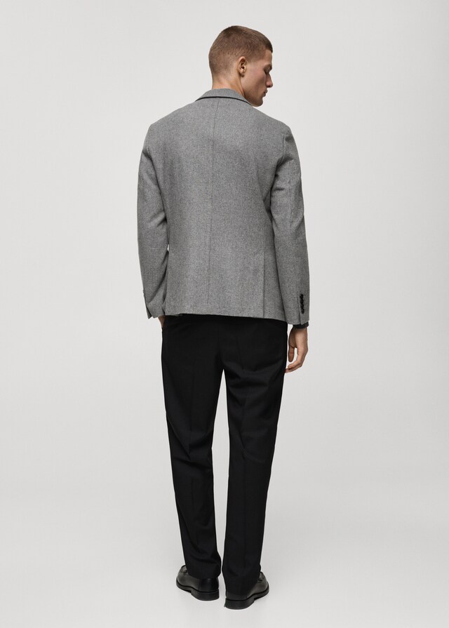 Mango Slim Fit-Wollblazer mit Hahnentrittmuster Super Rabatt