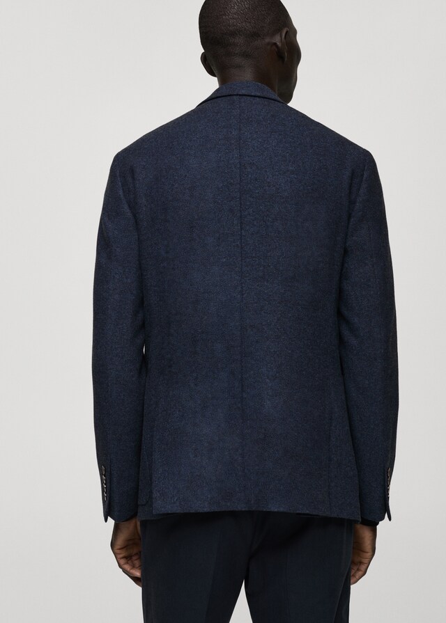 Mango Slim-Fit-Blazer aus Wollgemisch Kostenloser Versand international