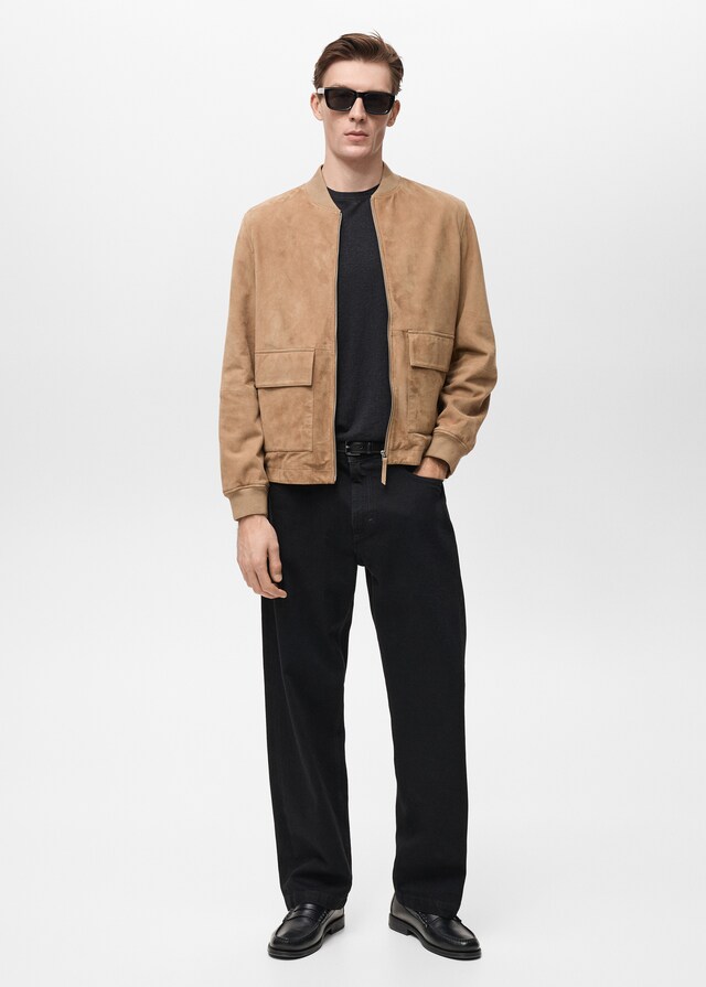 Mango Bomberjacke aus Wildleder zollfrei