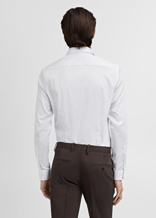 Mango Slim Fit-Anzugshemd aus Baumwolle Online