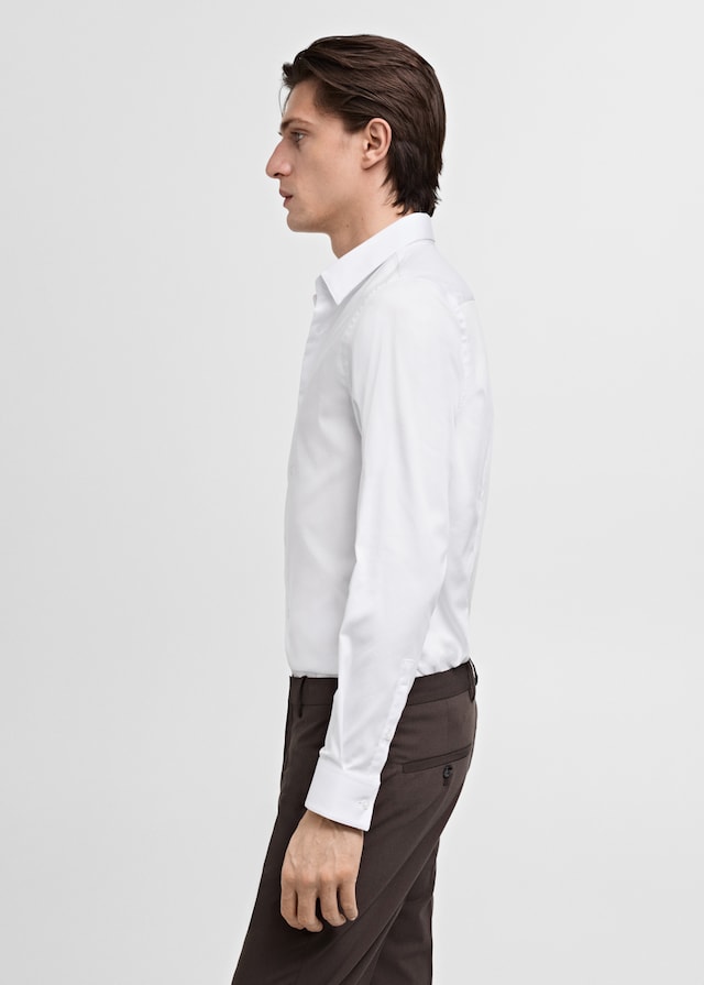 Mango Slim Fit-Anzugshemd aus Baumwolle Online