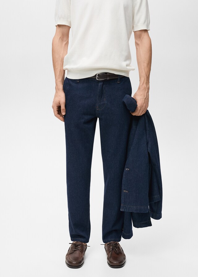 Mango Regular Fit-Jeans mit dunkler Waschung Verkauf