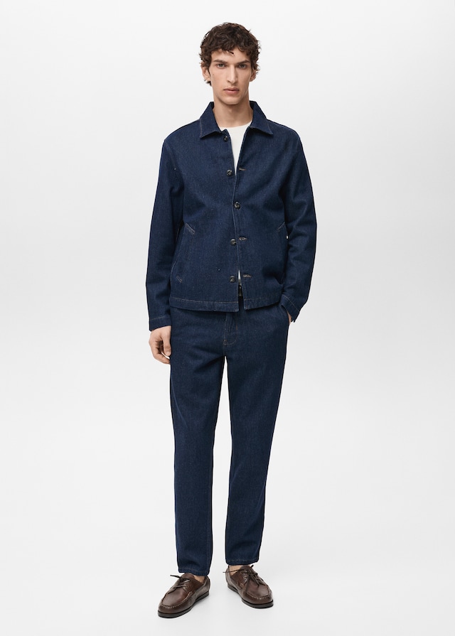Mango Regular Fit-Jeans mit dunkler Waschung Verkauf