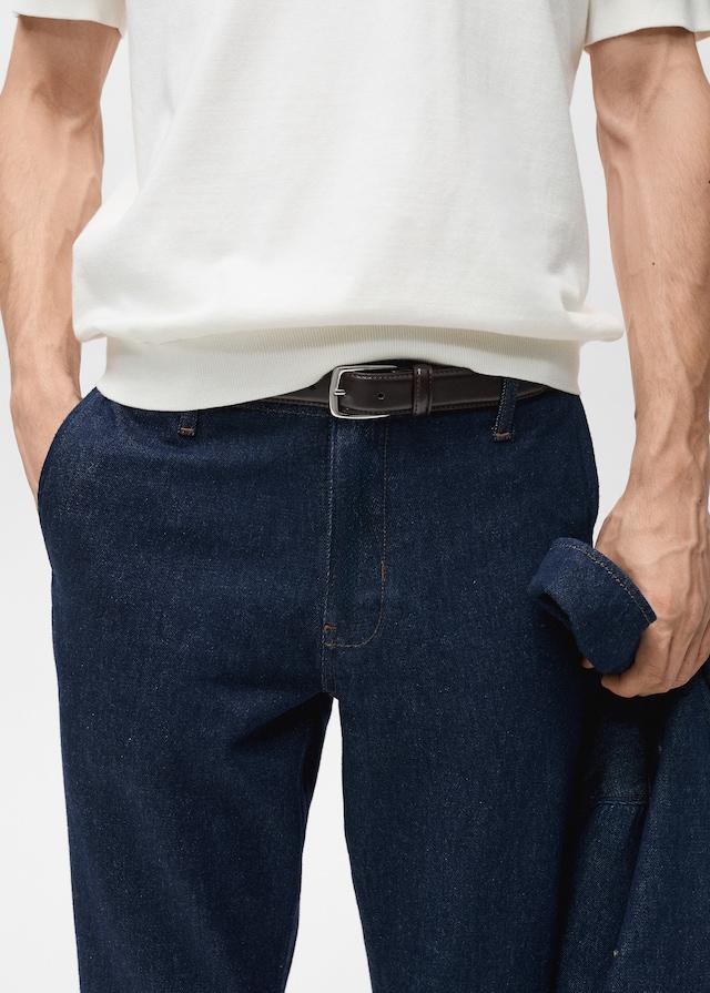 Mango Regular Fit-Jeans mit dunkler Waschung Verkauf