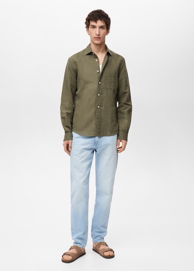 Mango Classic-Fit-Leinenhemd Meist gekauft