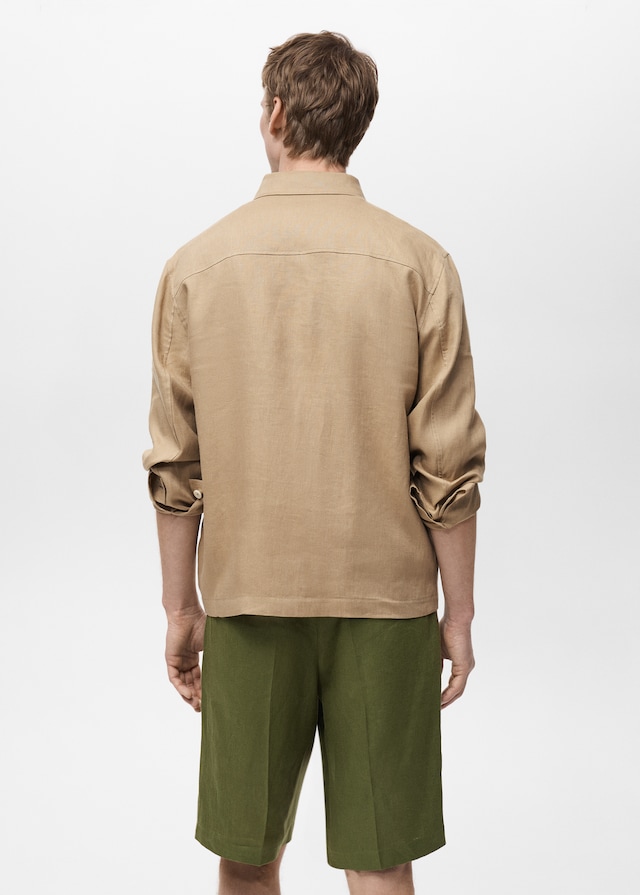 Mango Jacke aus 100 % Leinen mit Taschen Blitzverkäufe