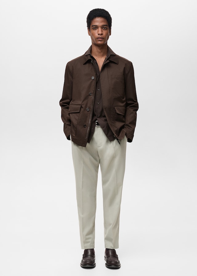 Mango Wasserabweisende Baumwolljacke Großer Ausverkauf