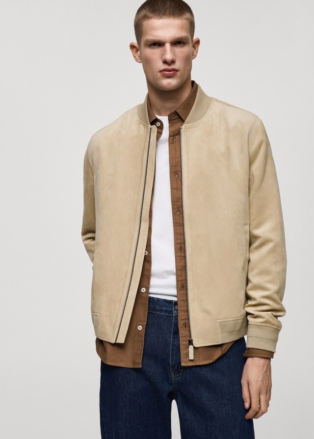 Mango Bomberjacke mit Wildleder-Effekt Preisnachlass