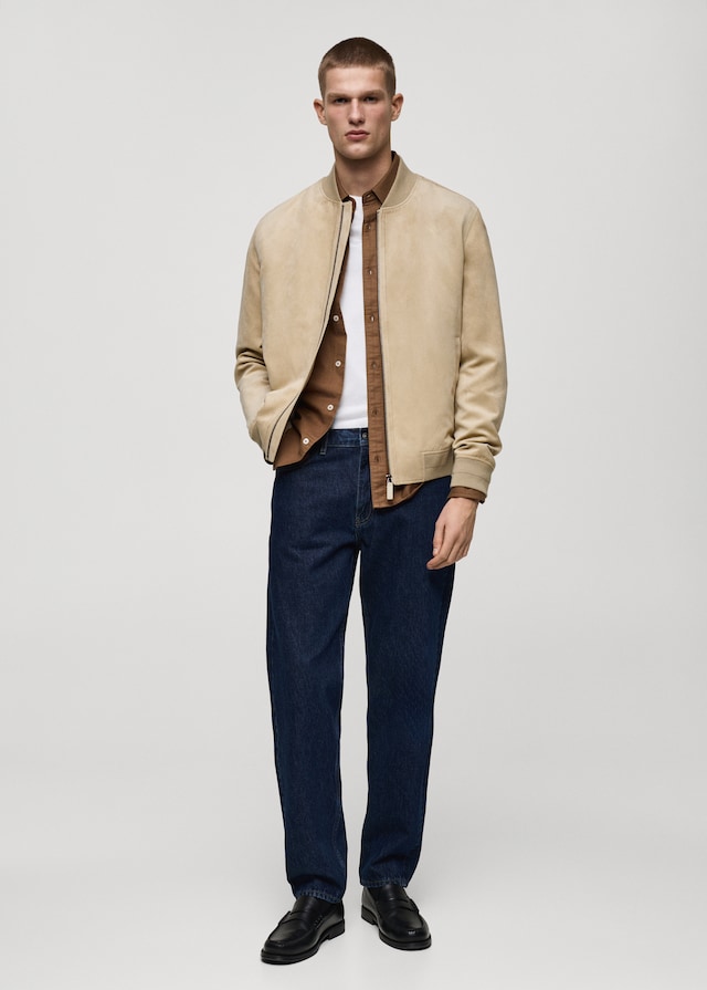Mango Bomberjacke mit Wildleder-Effekt Preisnachlass