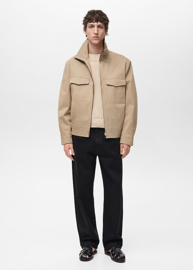 Mango Relaxed-Fit-Jacke aus Baumwolle Saisonschlussverkauf
