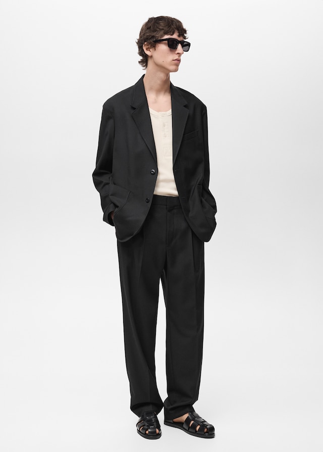 Mango Relaxed-Fit-Anzughose mit Bundfalten Weihnachtsangebot