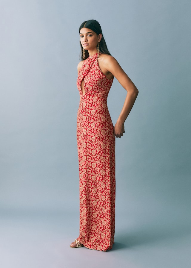 Mango Kleid mit Halfterkragen Zeitlich begrenztes Angebot