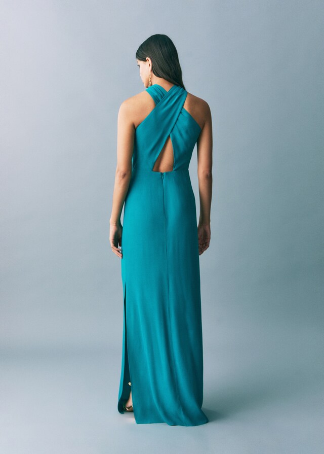 Mango Langes Neckholderkleid Exklusive Angebote