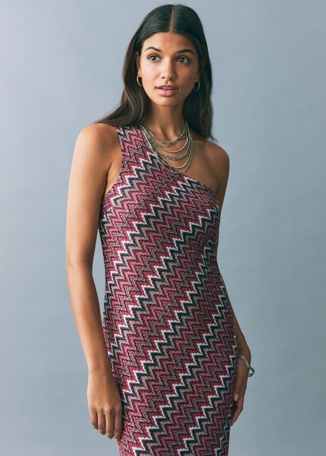 Mango Zickzack-Lurexkleid Bestseller
