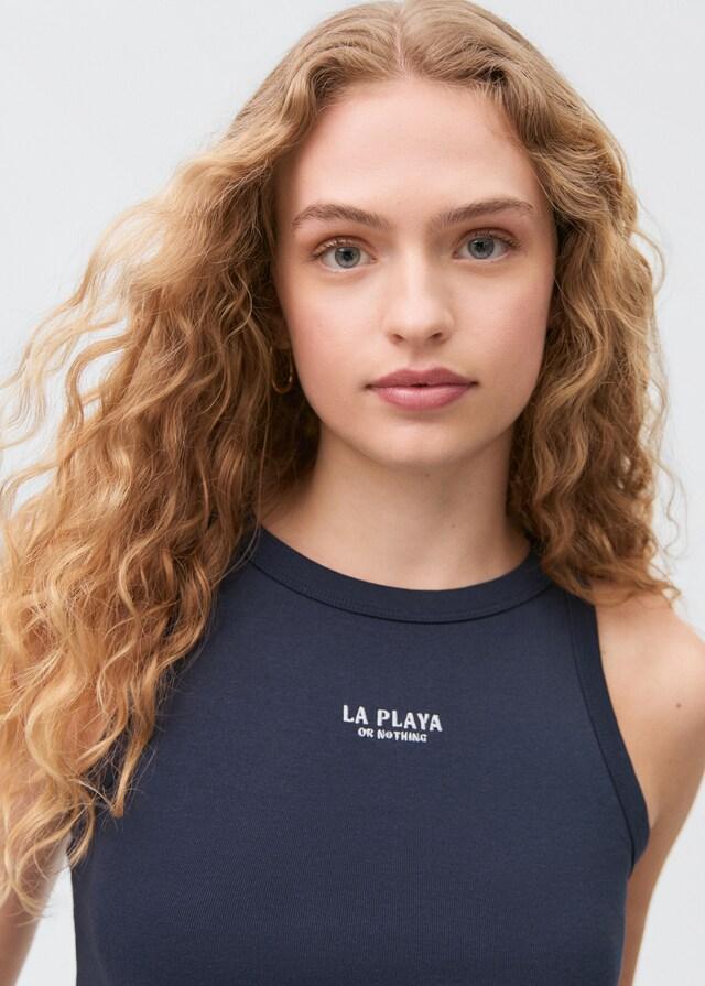 Mango T-Shirt mit Schriftzug Tägliche Deals