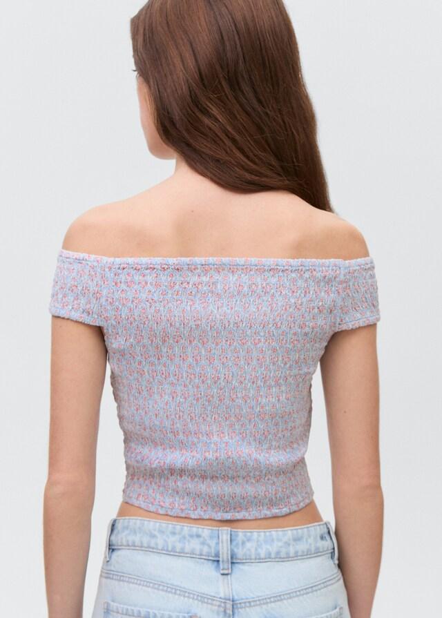 Mango Gemustertes Off-Shoulder Top VIP-Rabatte
