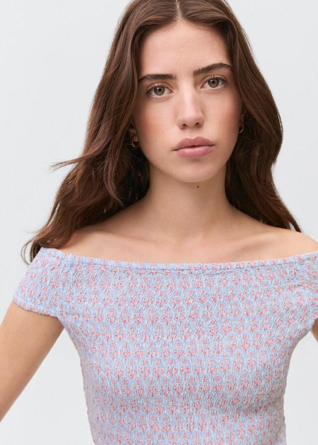 Mango Gemustertes Off-Shoulder Top VIP-Rabatte