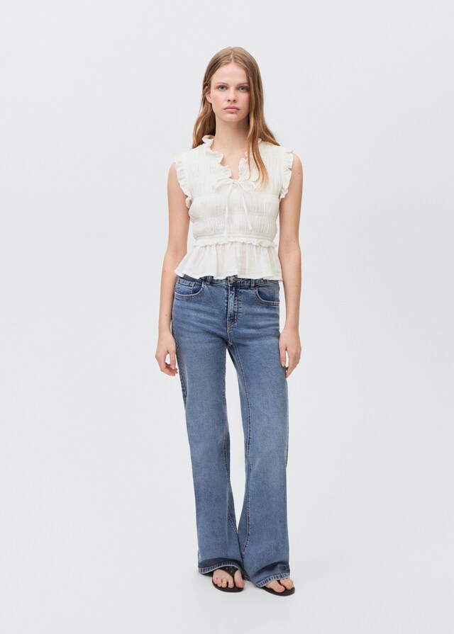 Mango Geraffte Rüschenbluse Wochenangebot