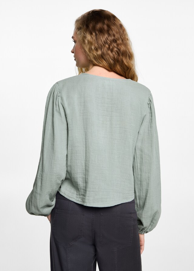 Mango Bluse mit V-Ausschnitt Kostenlose Rückgabe