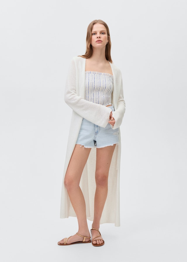 Mango Lange Strickjacke Bis zu 50% Rabatt
