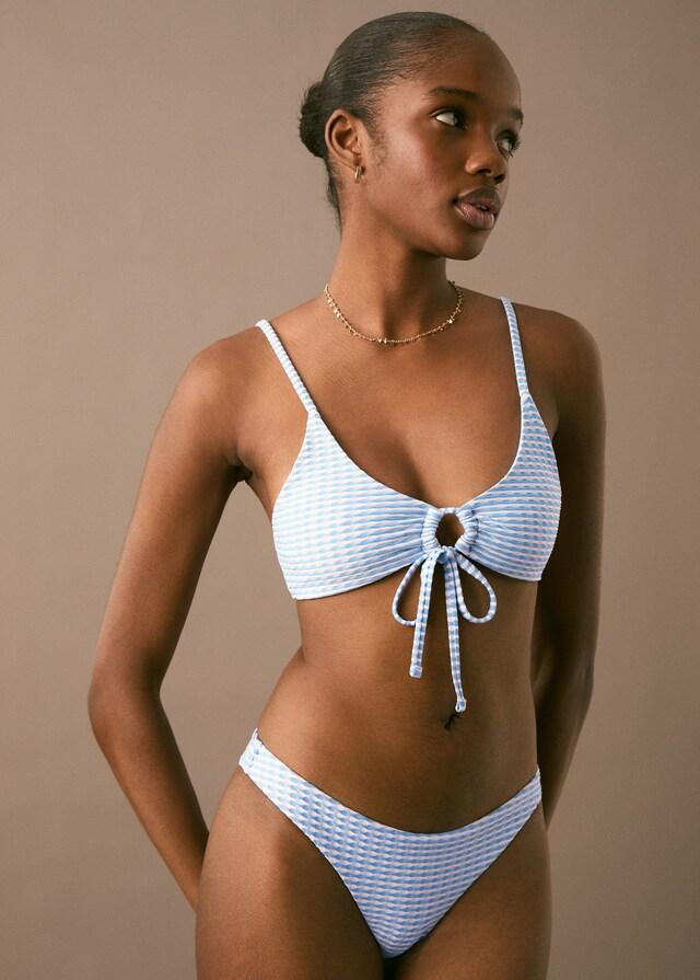 Mango Texturierter Bikini mi Schleife Super Rabatt
