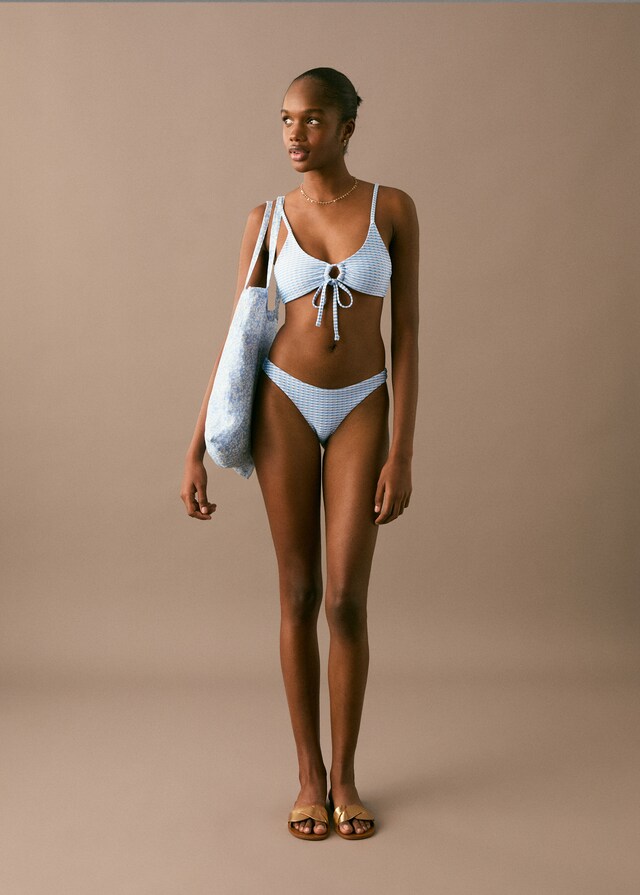 Mango Texturierter Bikini mi Schleife Super Rabatt