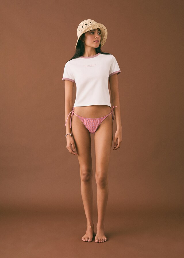 Mango Bikini mit Vichy-Muster 50% Rabatt mit kostenlosem Versand