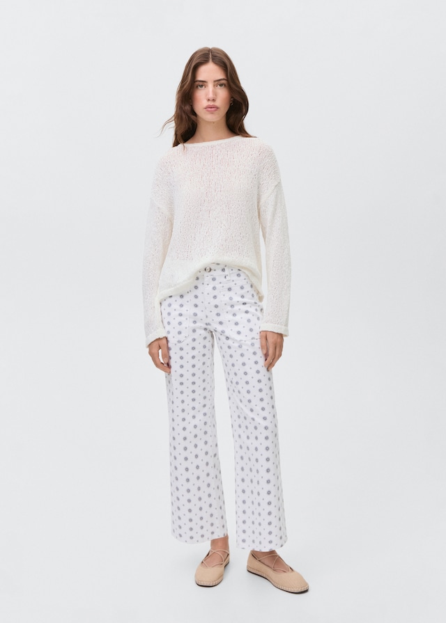 Mango Gerade gemusterte Jeans Rabatte dieses Monats