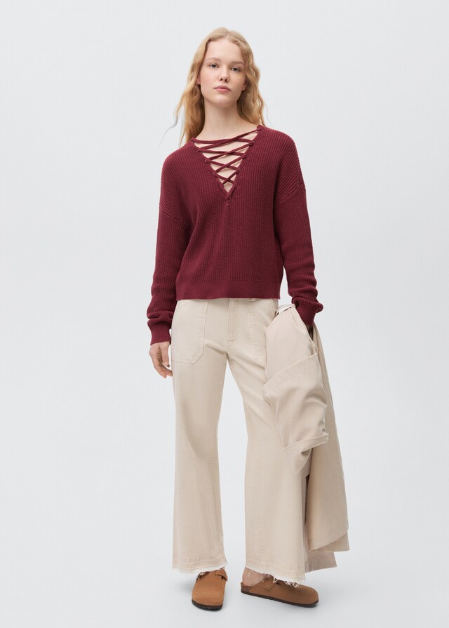 Mango Culotte-Jeans mit Taschen Online