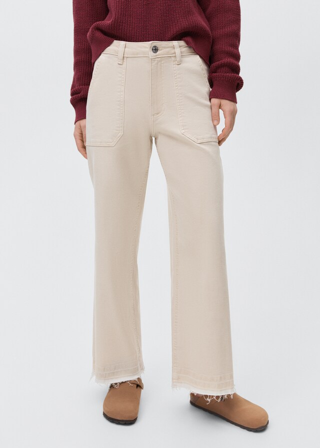 Mango Culotte-Jeans mit Taschen Online