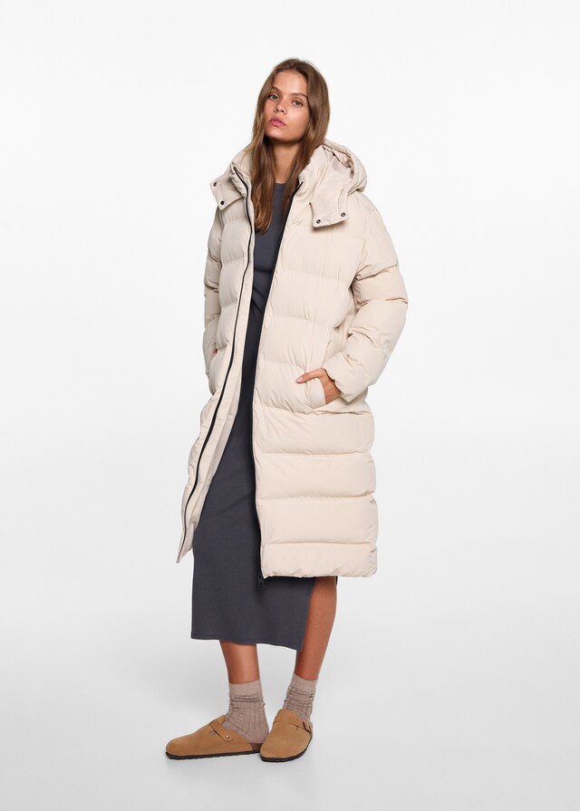 Mango Langer Steppanorak im Angebot