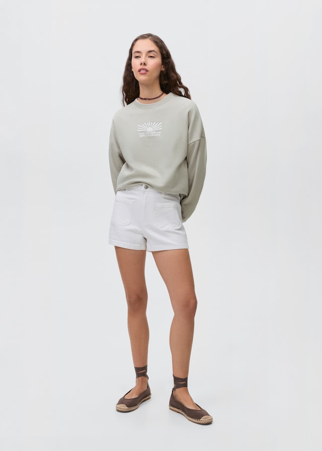 Mango Gemustertes Baumwoll-Sweatshirt Versandkostenfrei